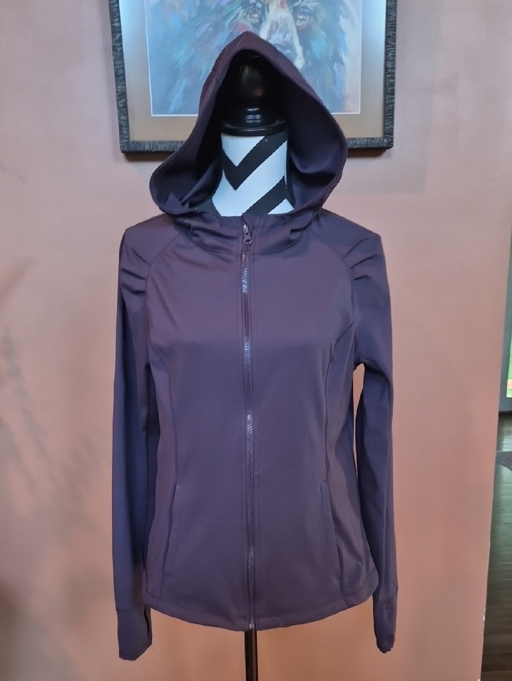 Women’s Hooded Zip Jacket - Plum
